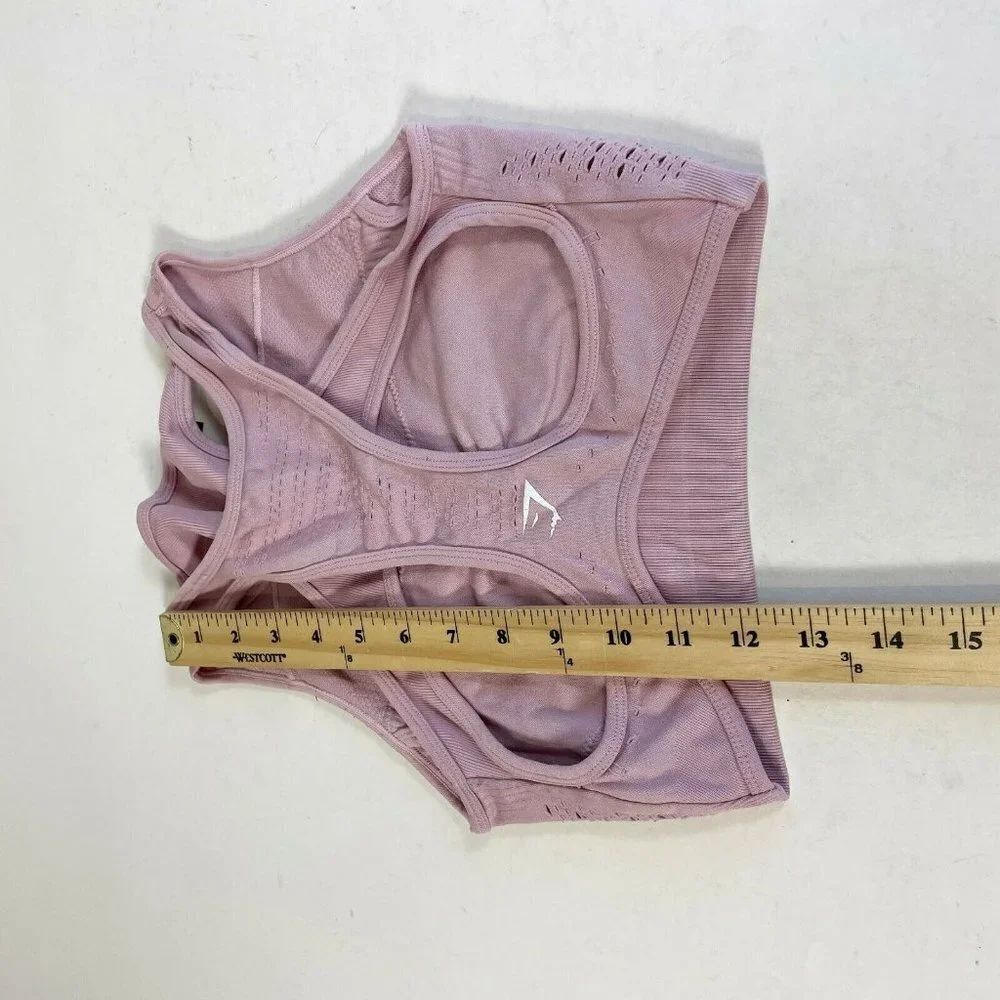 Gymshark‎ Womens Racerback Tank Seamless Sports Bra Purple XS Stretch Training